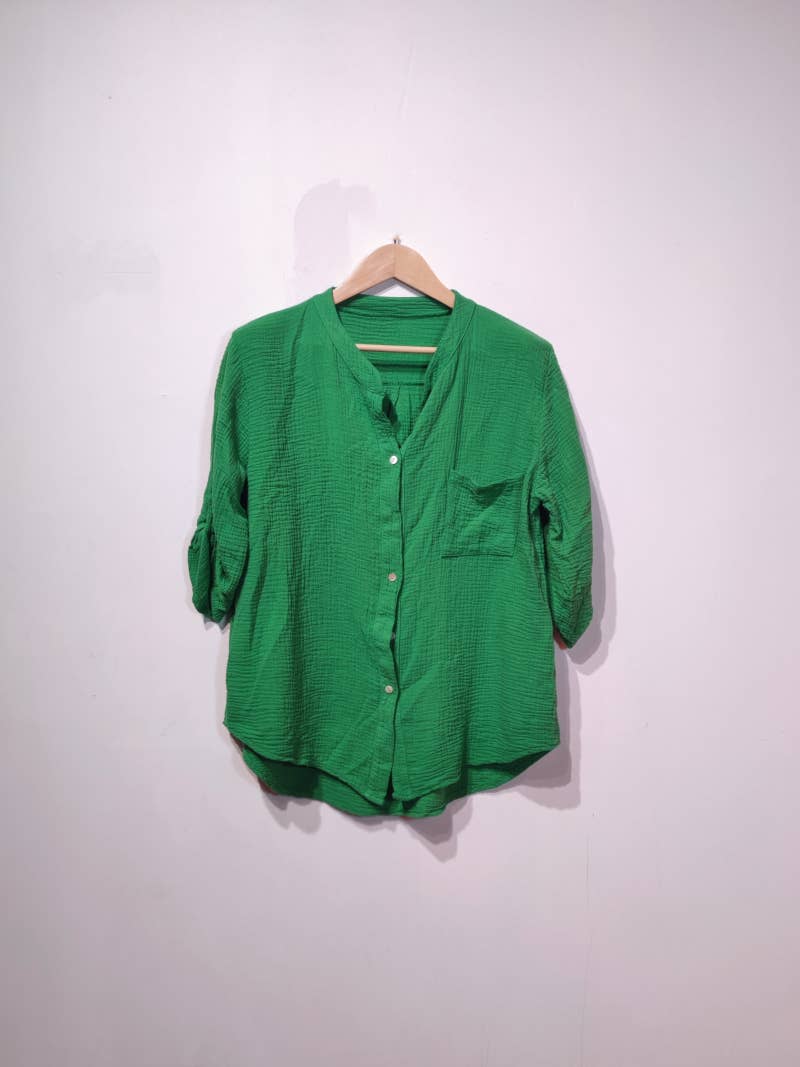 Pomelo paris - Vendita all'ingrosso Camicia button down - Donna - Camicia leggera in cotone gas3