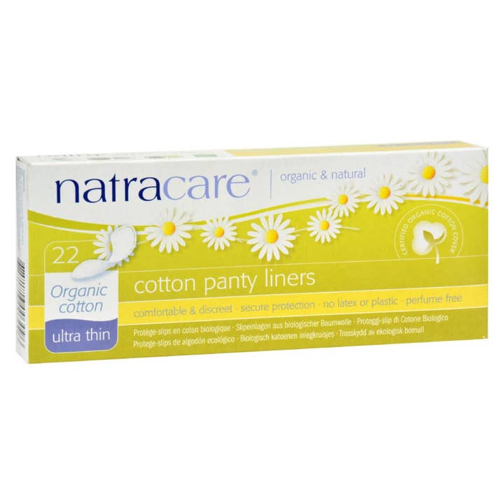 Natracare Ultra Thin Organic Cotton Panty Liners - 22 Pack for wholesale by Everyday Supply Co