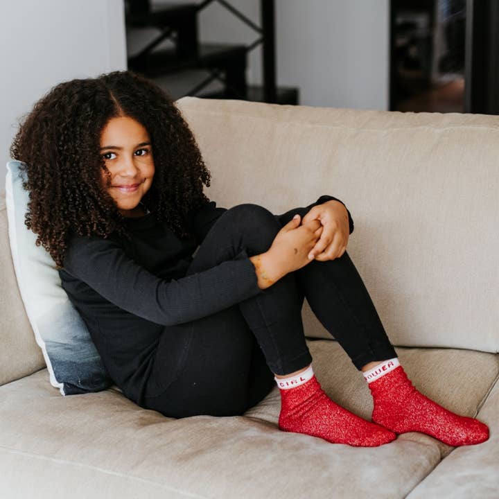 Maison Causettes - Wholesale Socks - Kids - Lurex organic cotton children's socks - Margaux Power1