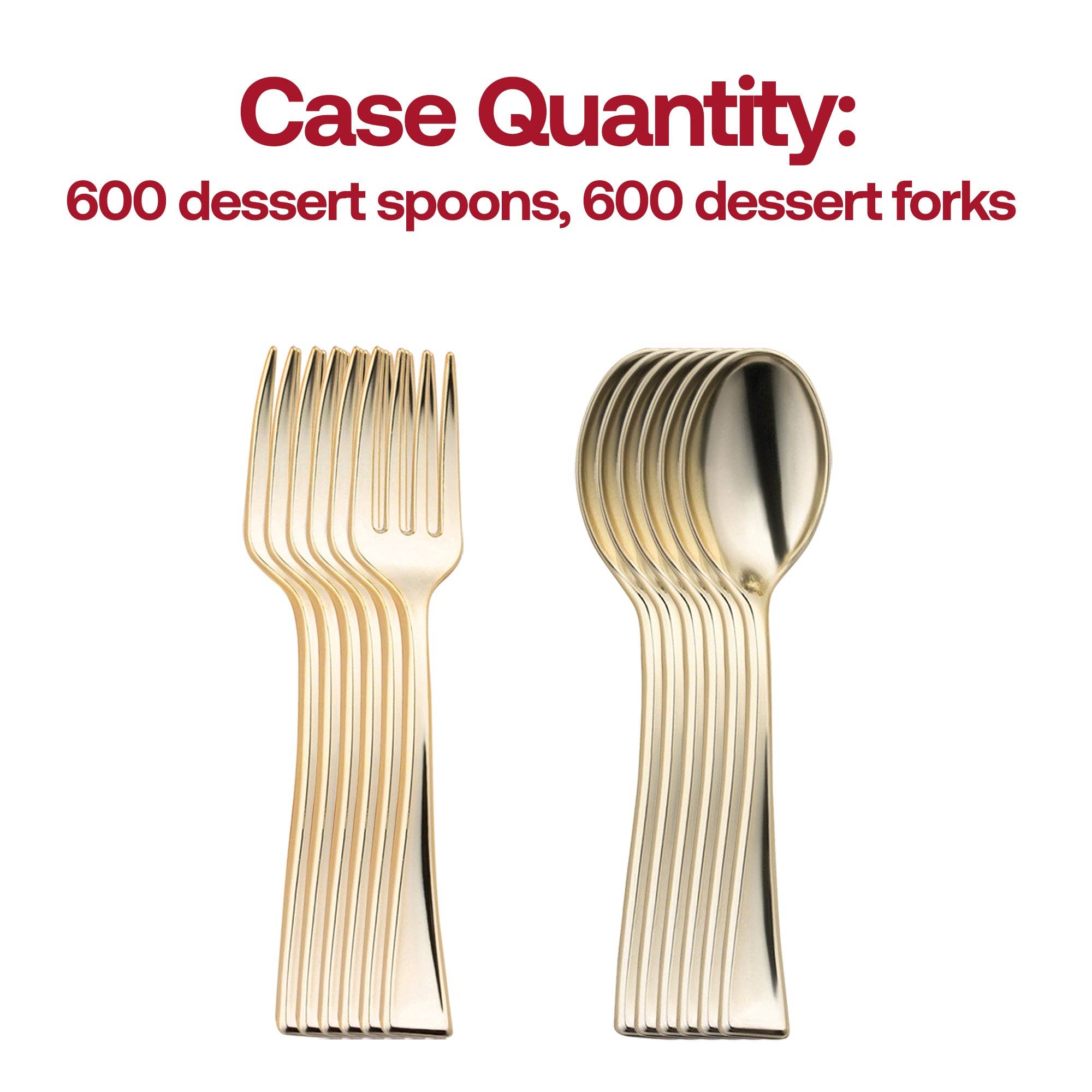 Smarty had a Party - Wholesale Flatware Set - Gold Disposable Plastic Mini Flatware Set - 24 Guests2