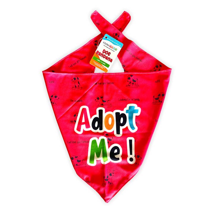 Giving Paws - Wholesale Pet Bandana - Dog - "Adopt Me" Dog Bandana