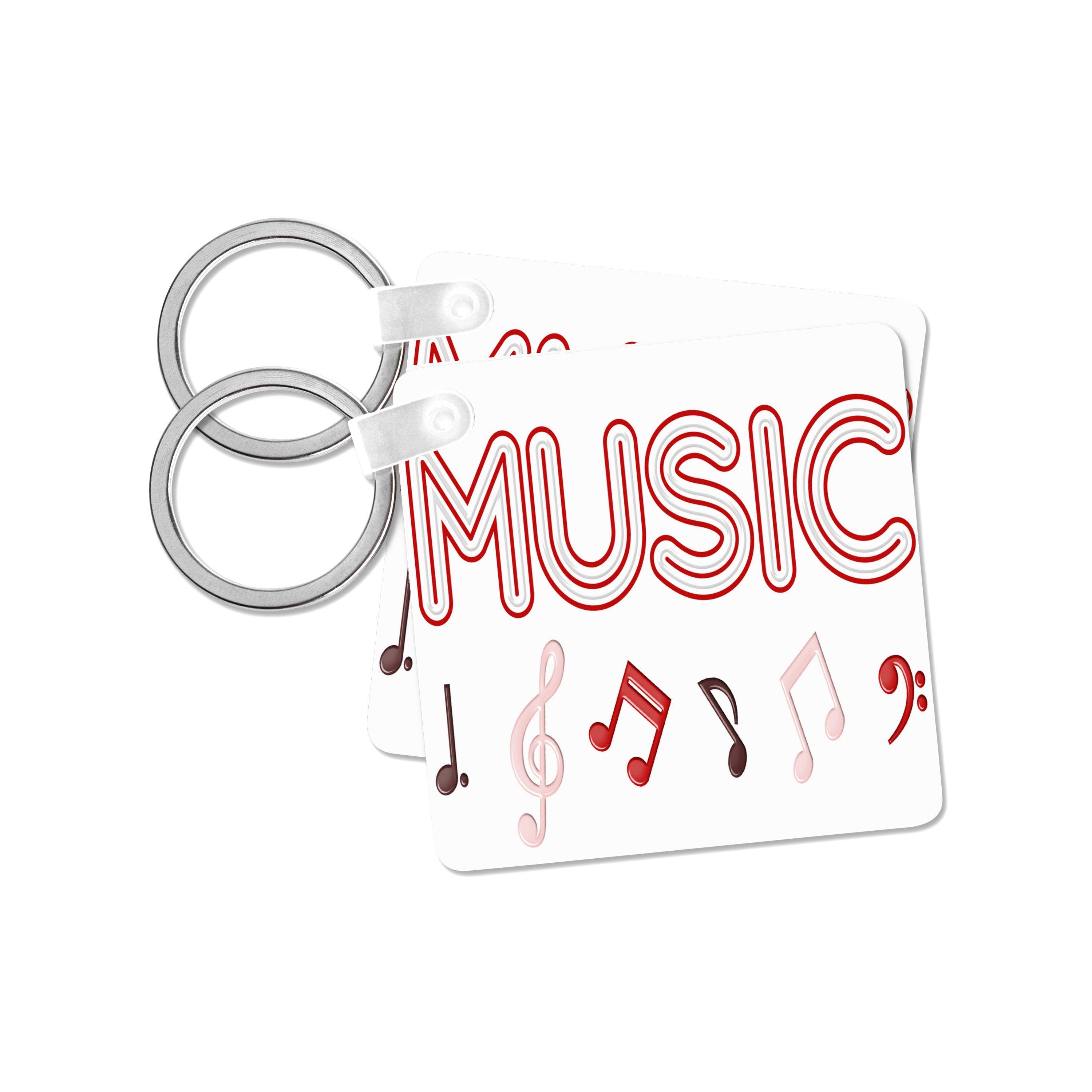 3dRose - Wholesale Keychain - Unisex - 3dRose, Music With Musical Notes Illustration, Key Chain7