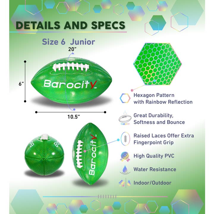 Cota Global – wholesale Sports ball – Football - Green Modern Pattern - Size 61