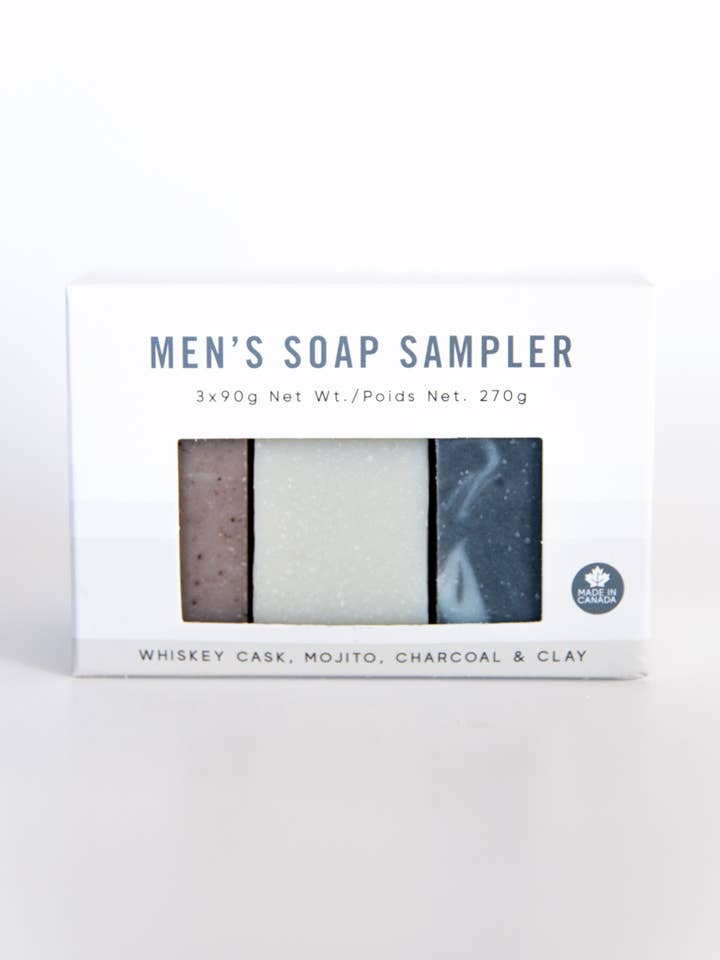 Men's Soap Sampler for wholesale by Oak & Aspen Soapery