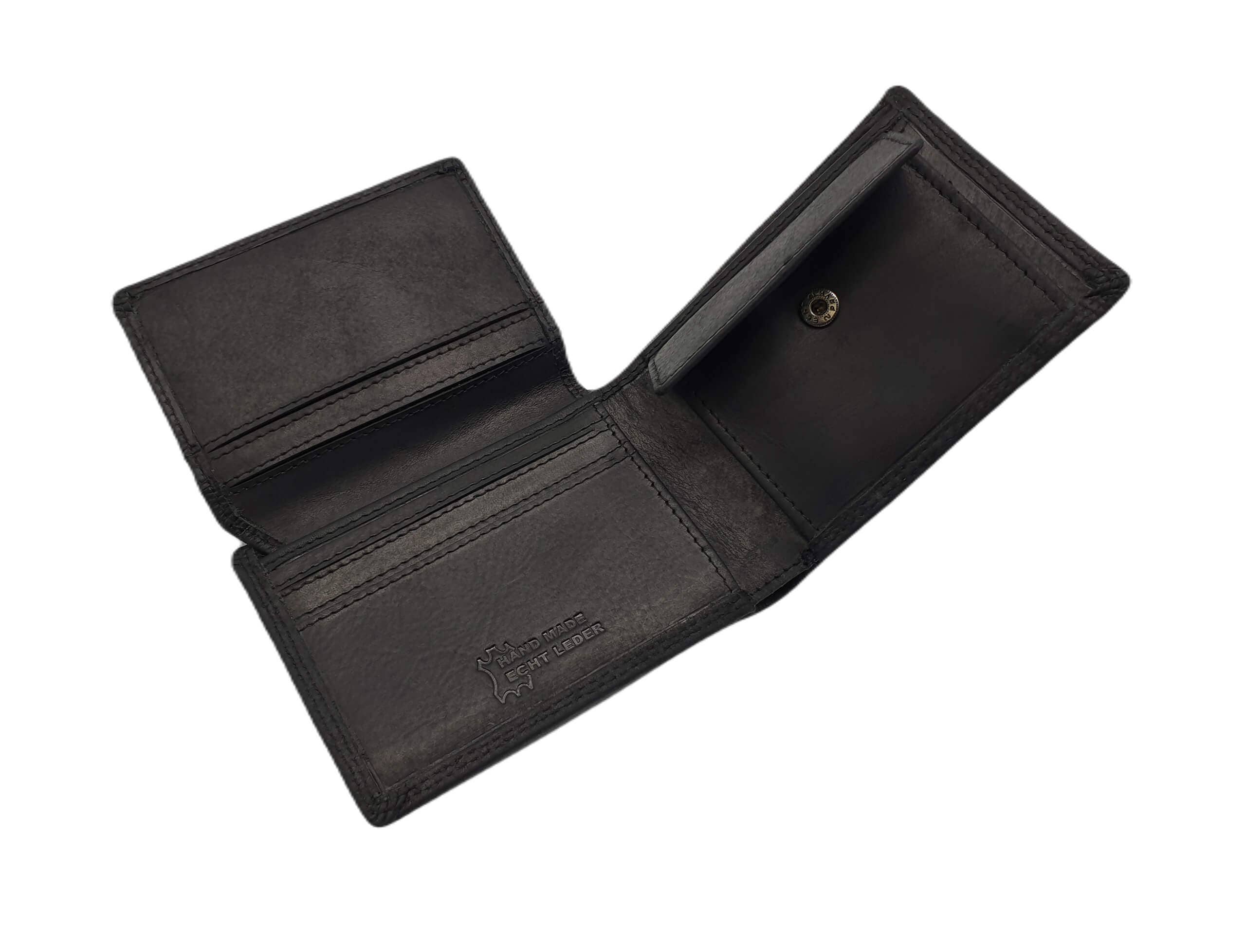 Greenwood - Vendita all'ingrosso Portafoglio - Unisex - Portafoglio piccolo in pelle con protezione RFID, tasche per carte e monete Silas3