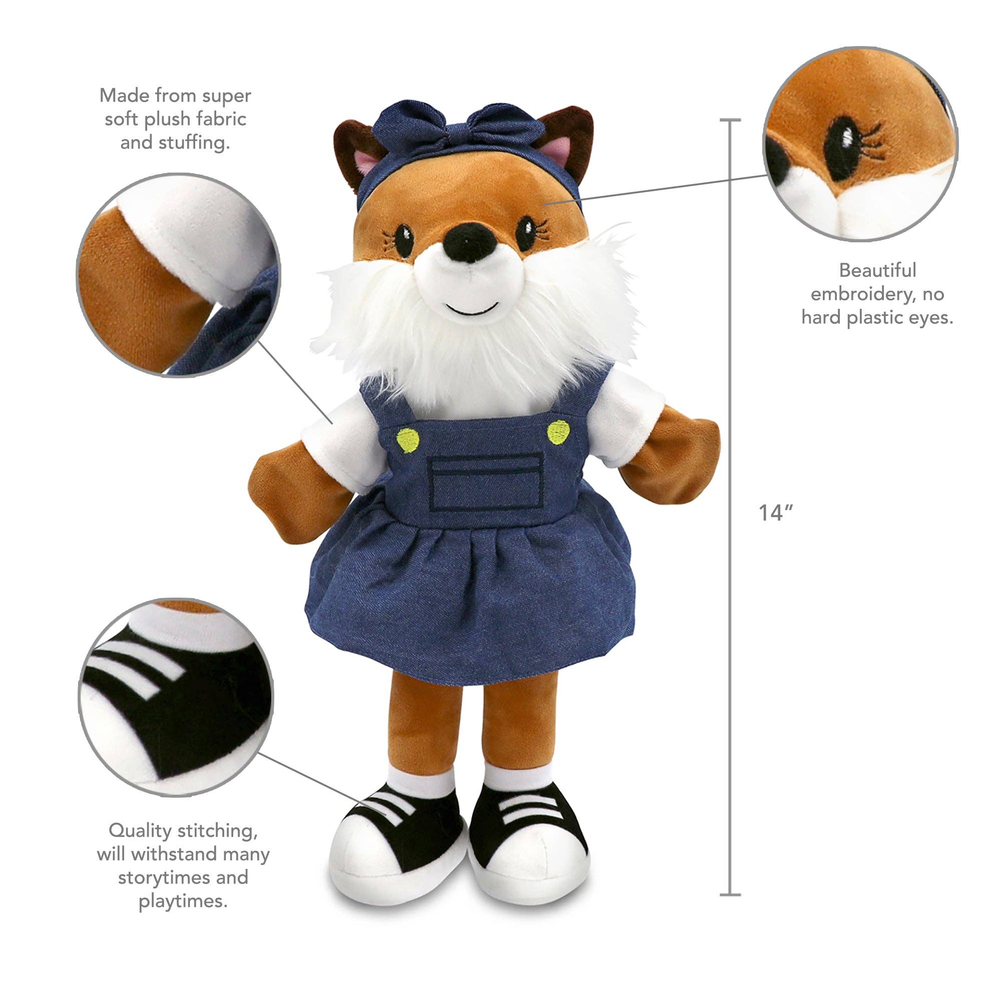 OrangeOnions - Wholesale Puppet - Kids & Baby - Fox Hand Puppet Fiona The Fox 14 Inch1