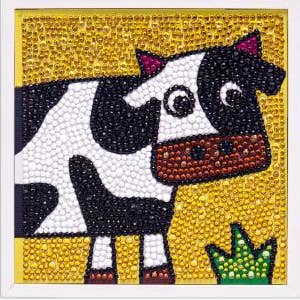 Cow Framed Kit 15x15cm for wholesale by Art for Anxiety