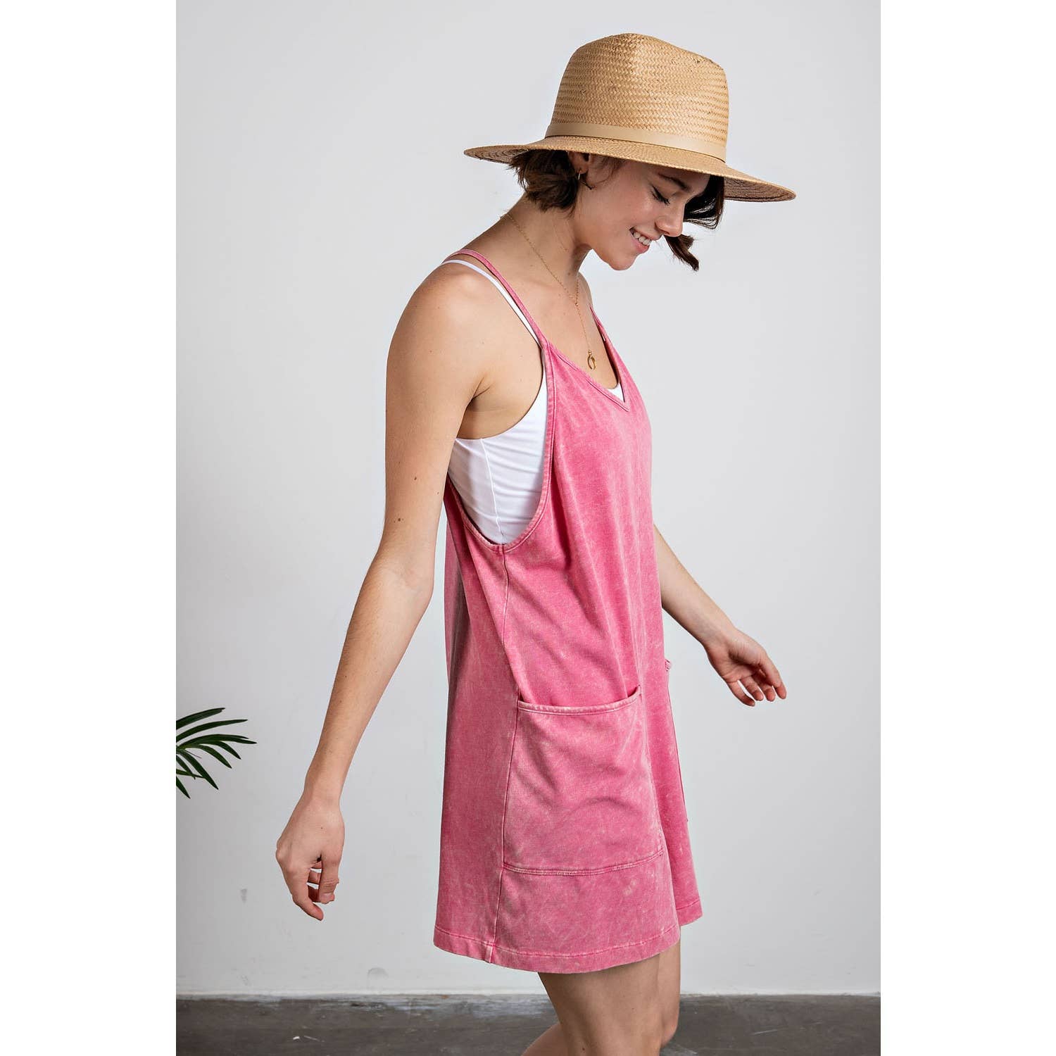 Rae Mode - Wholesale Romper - Women's - MINERAL WASHED COTTON POLY ROMPER1