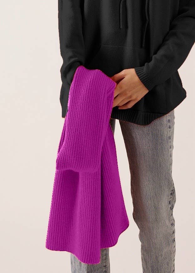 JULIA PARIS – Engroshandel Tørklæde - Dame – Ensfarvet strikket tørklæde1