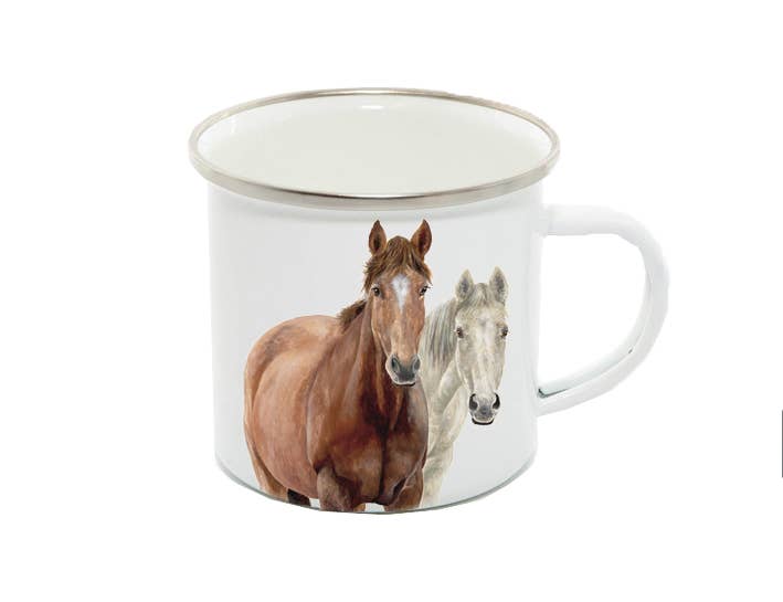 Field and Fur Gifts – wholesale Coffee mug – Enamel Mug, Horses, Ponies, Ash & Star0