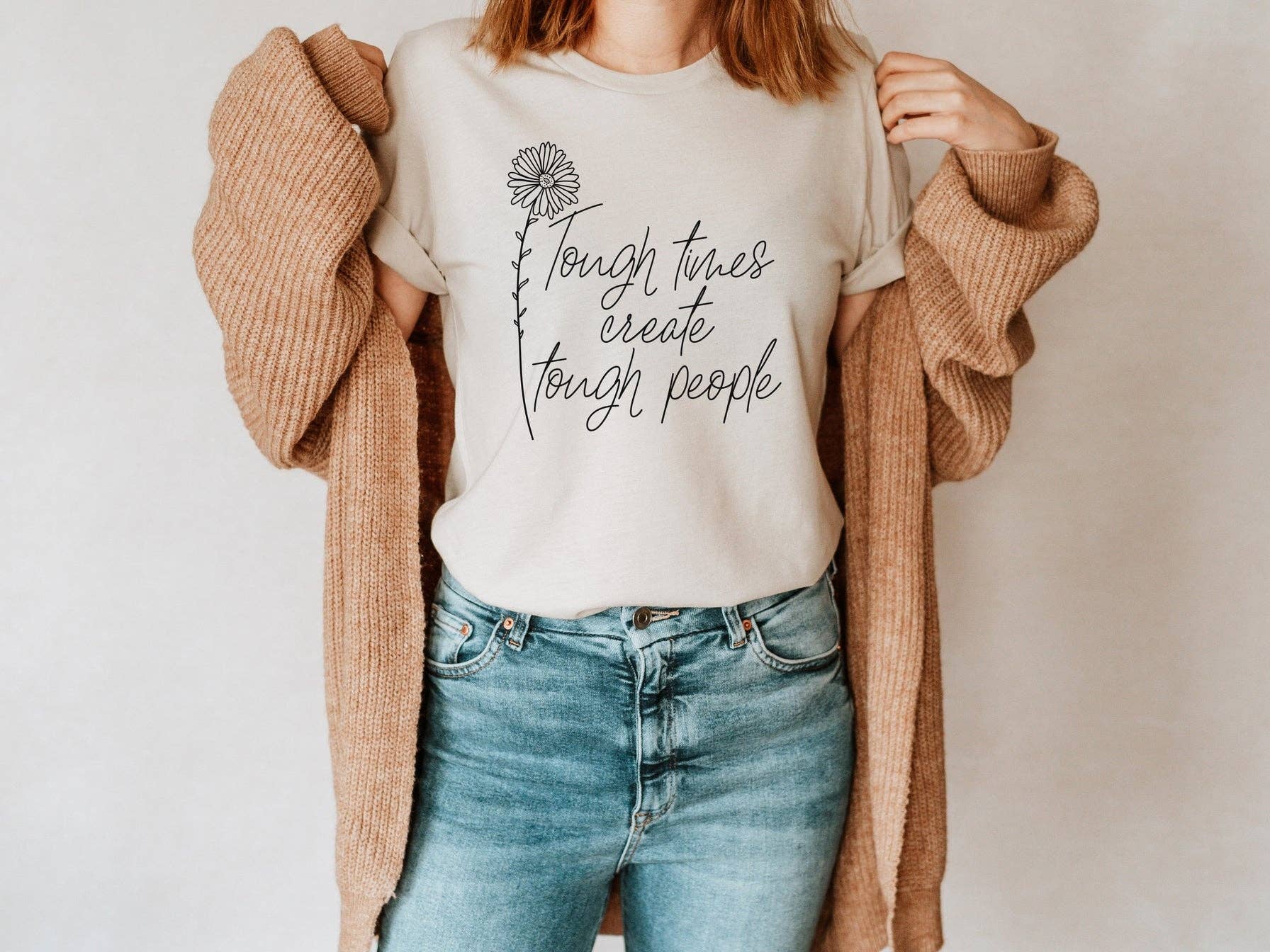 Simple Tymes - Wholesale Screen Printed T-Shirt - Women's - Tough Times Create Tough People Printed Tee0