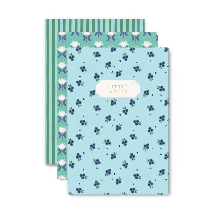 Blue & Green Pocket Notebooks for wholesale by LOU & LUCY PAPER GOODS