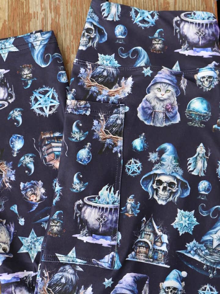 Triple Goddess Boutique - Wholesale Fashion Leggings - Women's - Alternative clothing, witchy, The Winter Witch Legging4