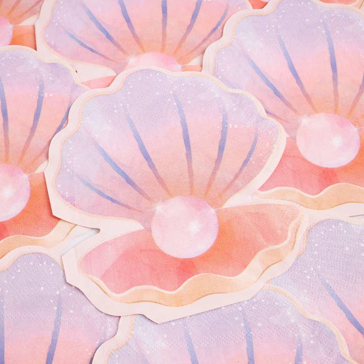 Collezione Sirena – Tovaglioli Ostrica di Perla | Joy Ladder Articoli per Feste Premium per la vendita all'ingrosso da parte di Joy Ladder LLC