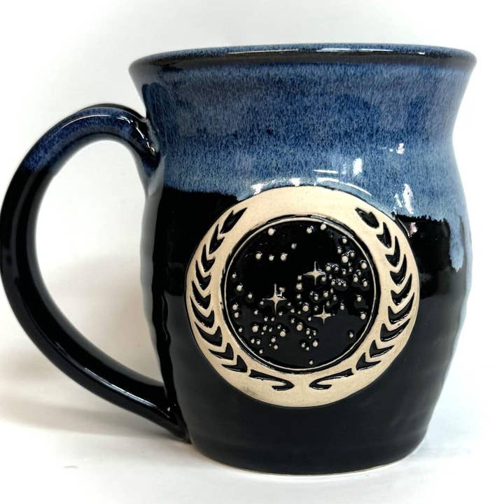 Federatie van Planeten 20oz Handgemaakte Keramische Mok voor wholesale door Pawley Studios Ceramics