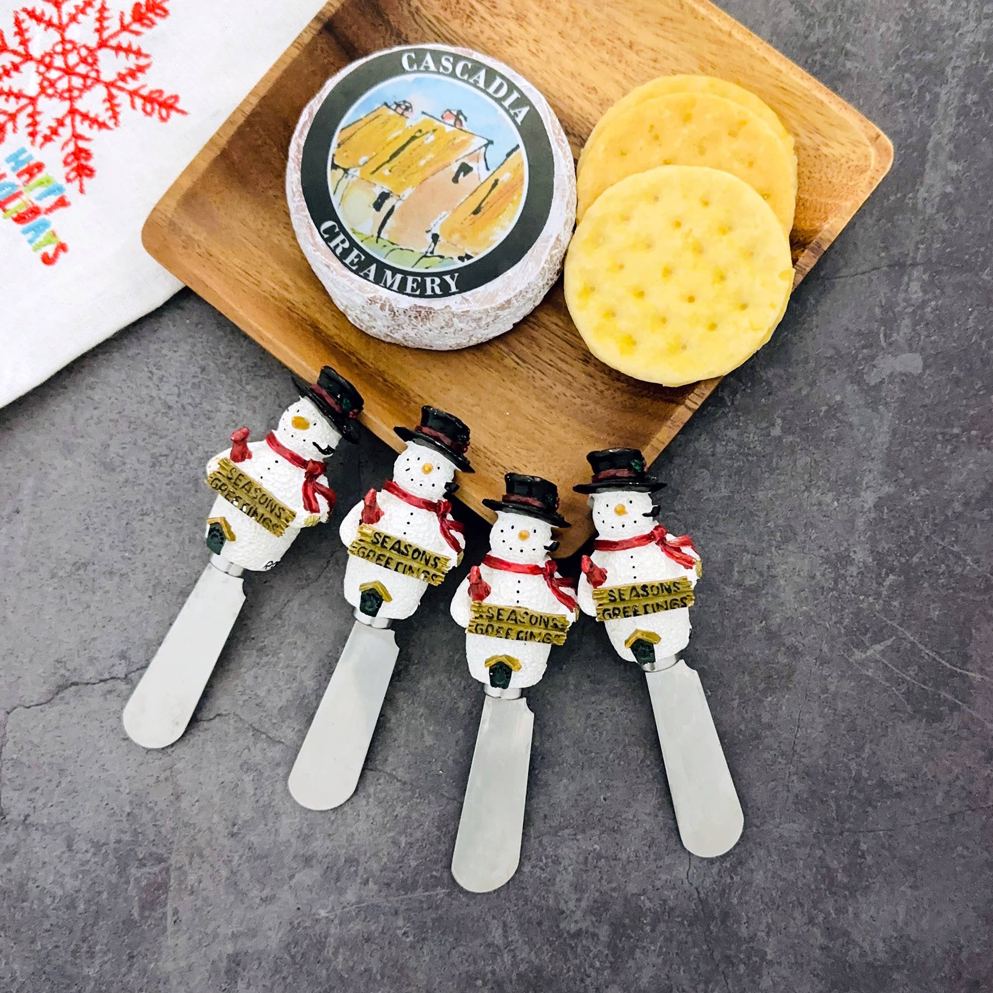 Supreme Housewares - Wholesale Cheese Spreader - Snowman Polyresin Cheese Spreader1