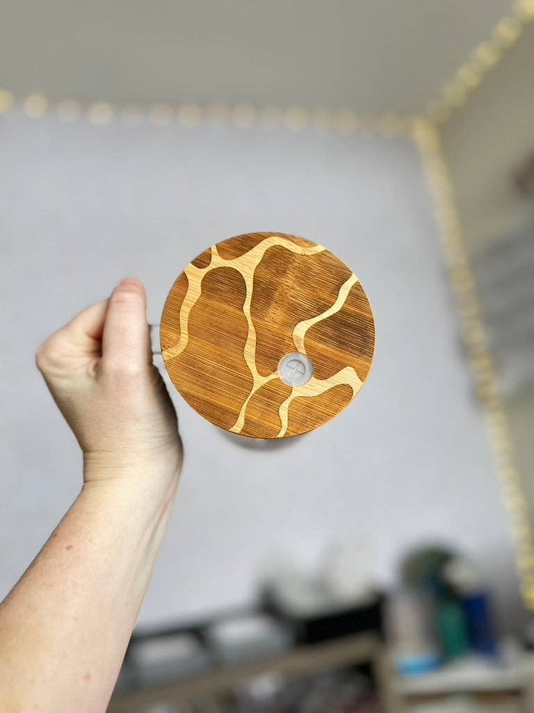 SKS Design Studio - Wholesale Drinking Glass/Cup - Old School Camo | UVDTF | 40 oz Glass Tumbler with Bamboo Lid & Straw3