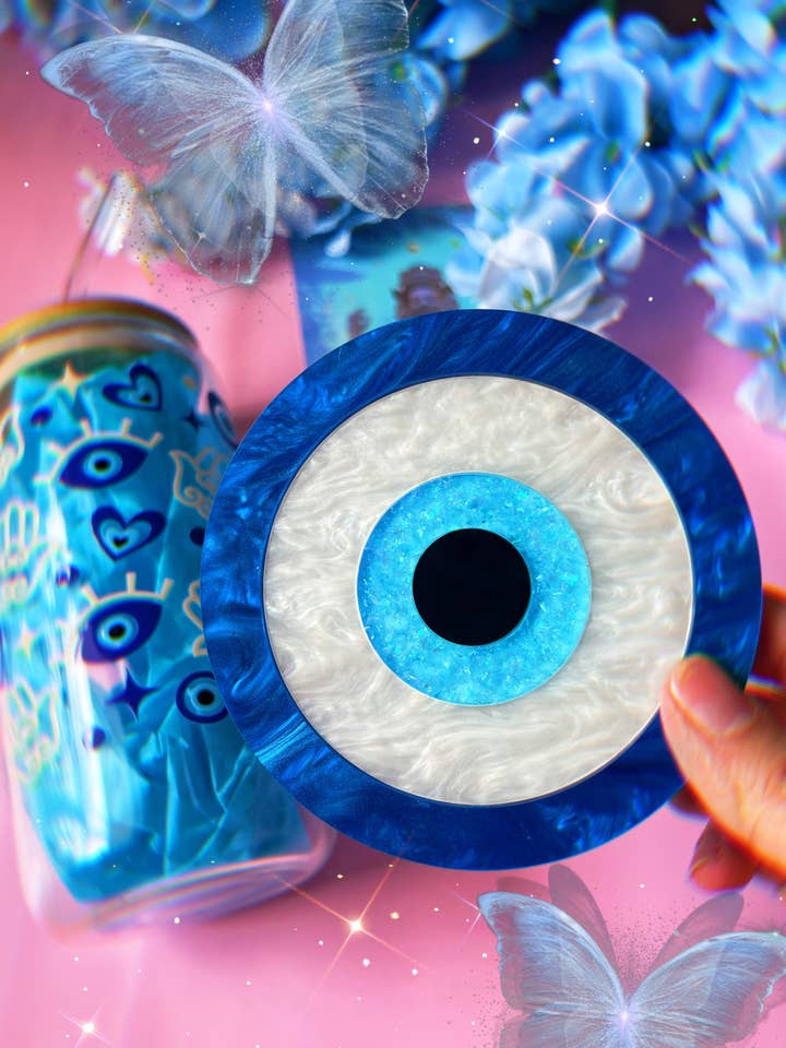 Evil Eye Coaster for wholesale by Cosmic lovely