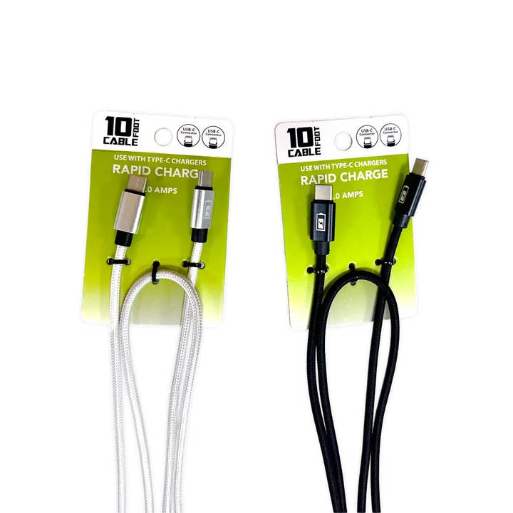 Gadget Gear 10 Ft USB-C-to-C Cable Assortment - 4/Pack for wholesale by Novelty Closeout