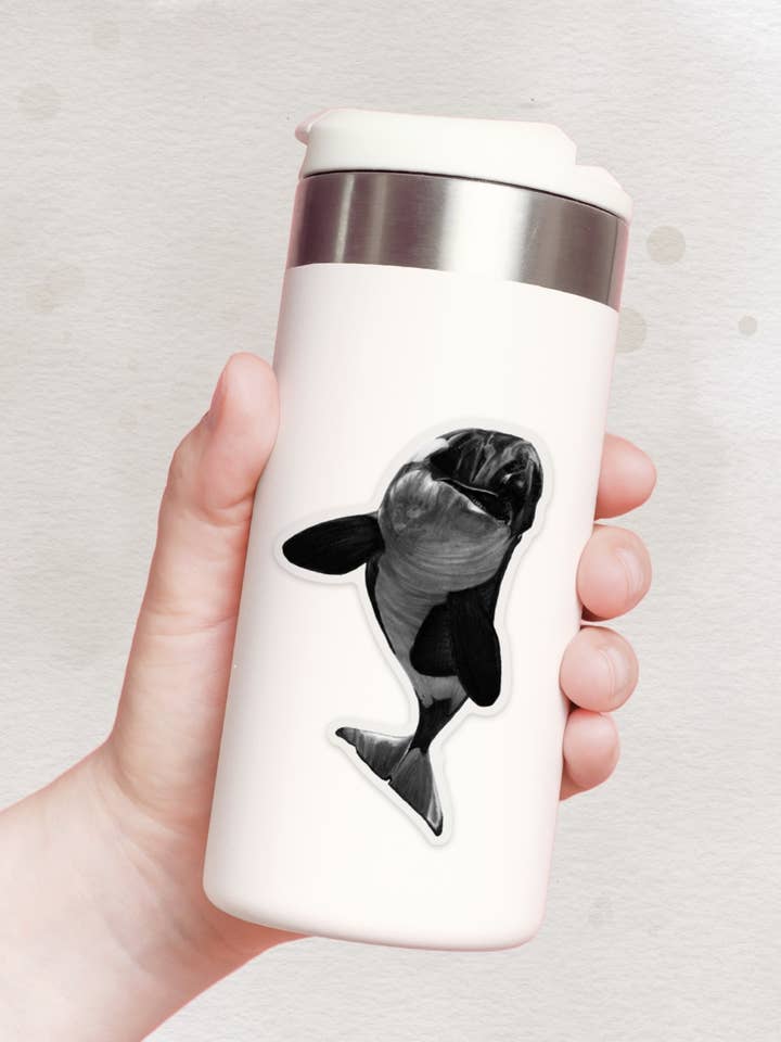 Orca Sticker - Dishwasher Safe for wholesale by Pen On Paper Co