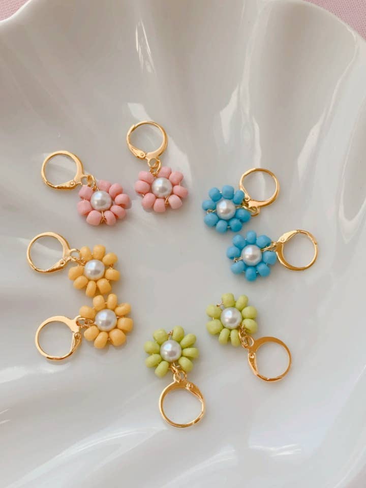 Dainty Flower Earrings for wholesale by Stuff Megan Makes