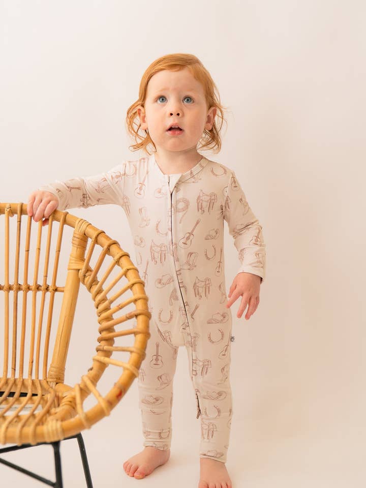 Ocidental | Romper de Bambu com Fecho Zip por atacado de Annie Bean & Co