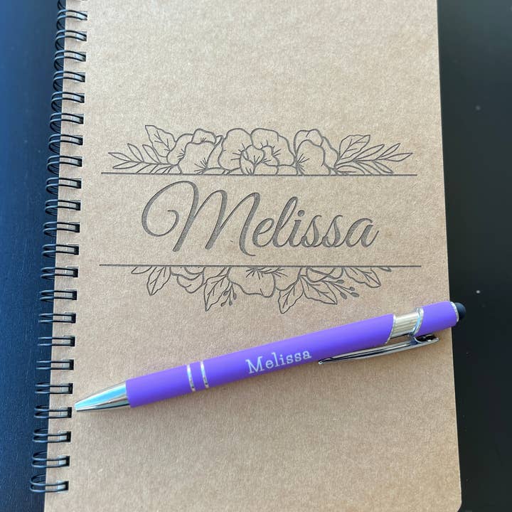 Personalized Name | Cardstock Notebook & Pen Set for wholesale by Write Me Wicked