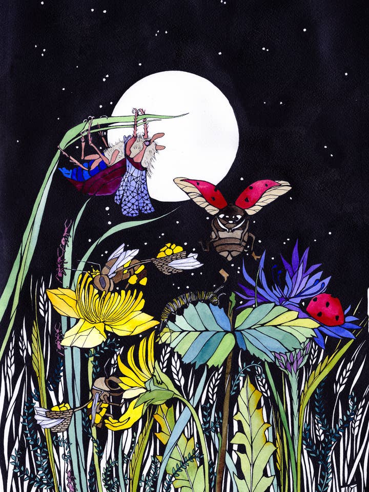 En la carta del Jardín de la Reina para venta al por mayor de Mattie Rose Art