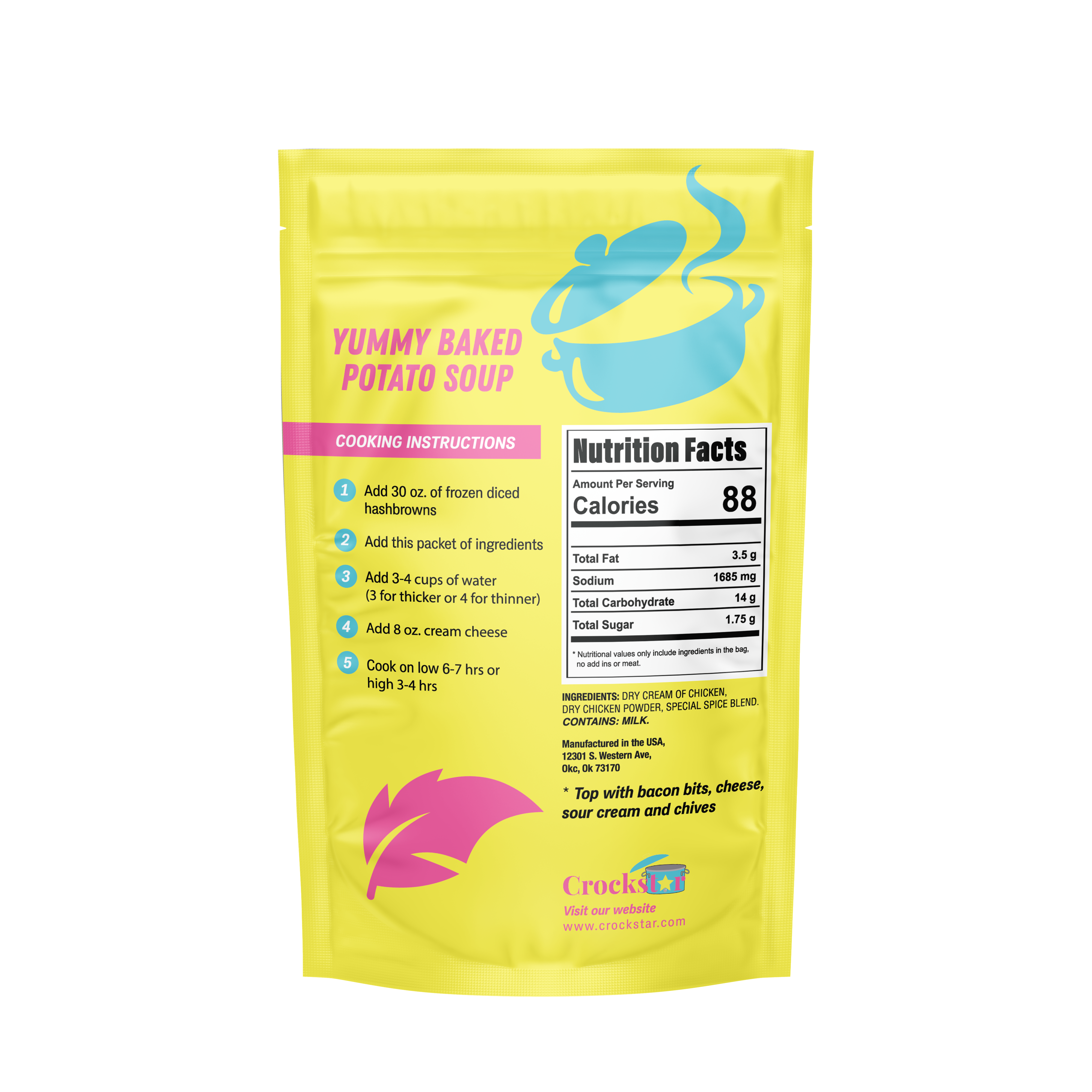 Crockstar Dinner Club – wholesale Soup – Yummy Baked Potato Soup1