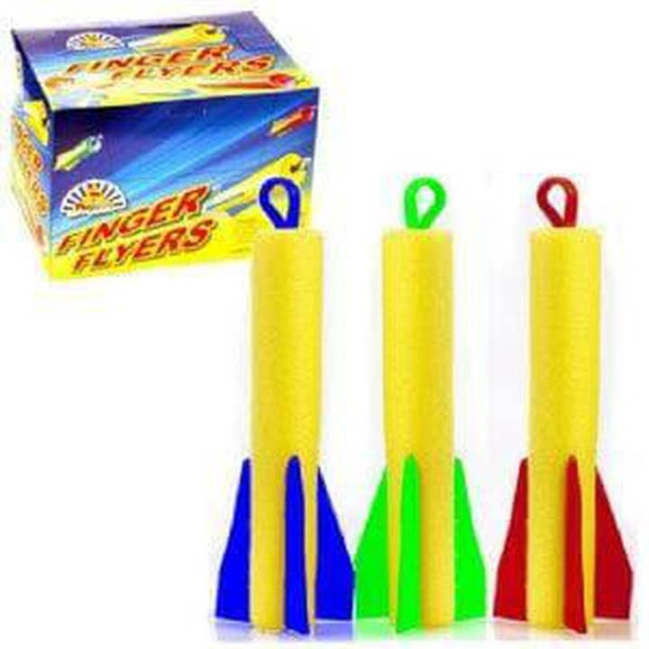 Finger Flyer Soft Foam Rocket 19cm for wholesale by Kids Party Craft