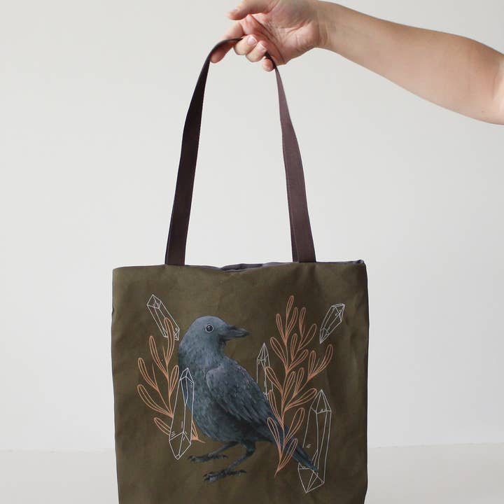 Amber die Krähe | Tragetasche für den Großhandel von The Blue Rabbit House