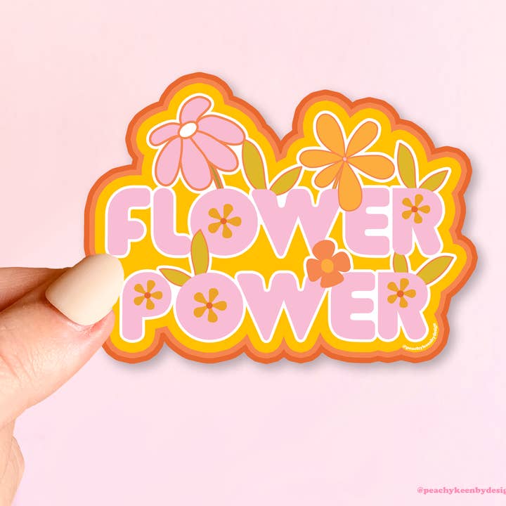 STICKER Flower Power for wholesale by Peachy Keen by Design Co