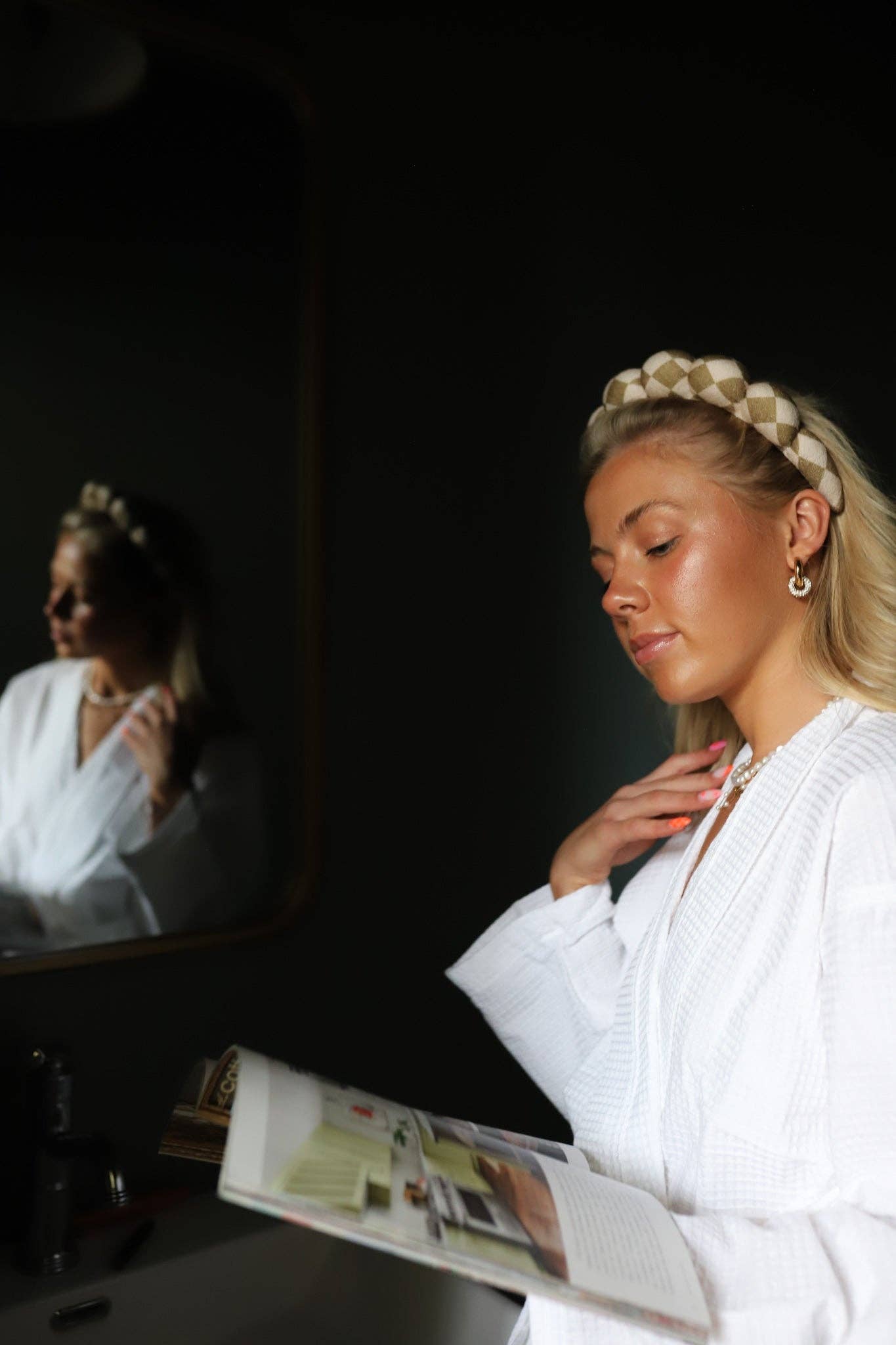 KAXI - Vente Bandeau pour le spa - Ensemble bandeau + bracelet "Get Ready with Me"5