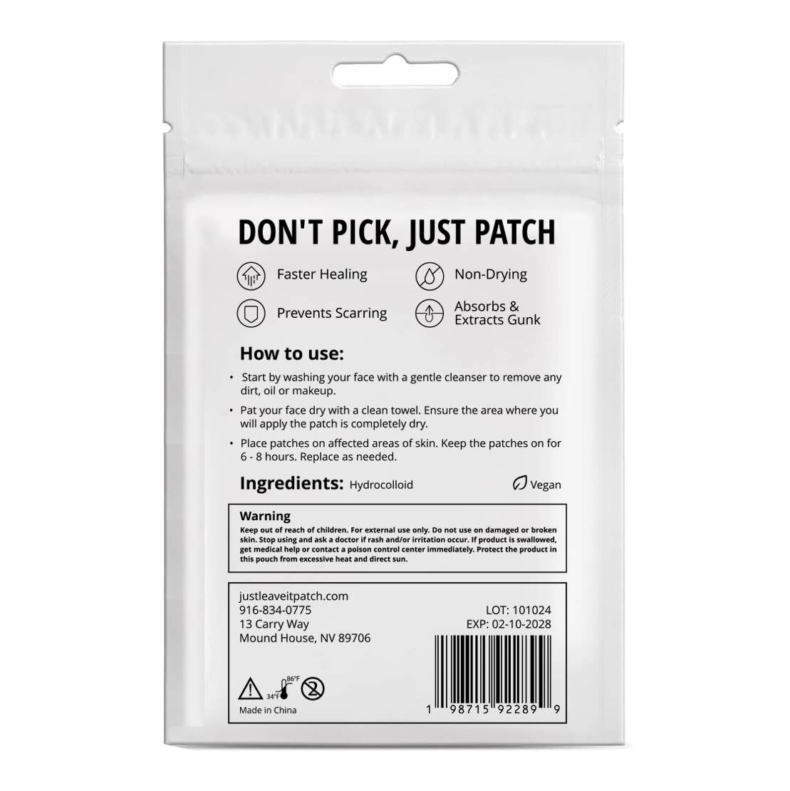 Just Leave It - Wholesale Acne/Hydrocolloid Patch - Pimple Patch - 36 Count1