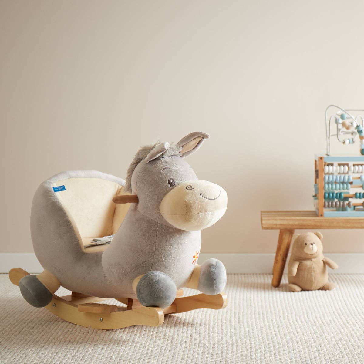 Bieco Spielwaren - Vente Cheval à bascule – enfant - Âne à bascule en peluche Fips pour bébé2