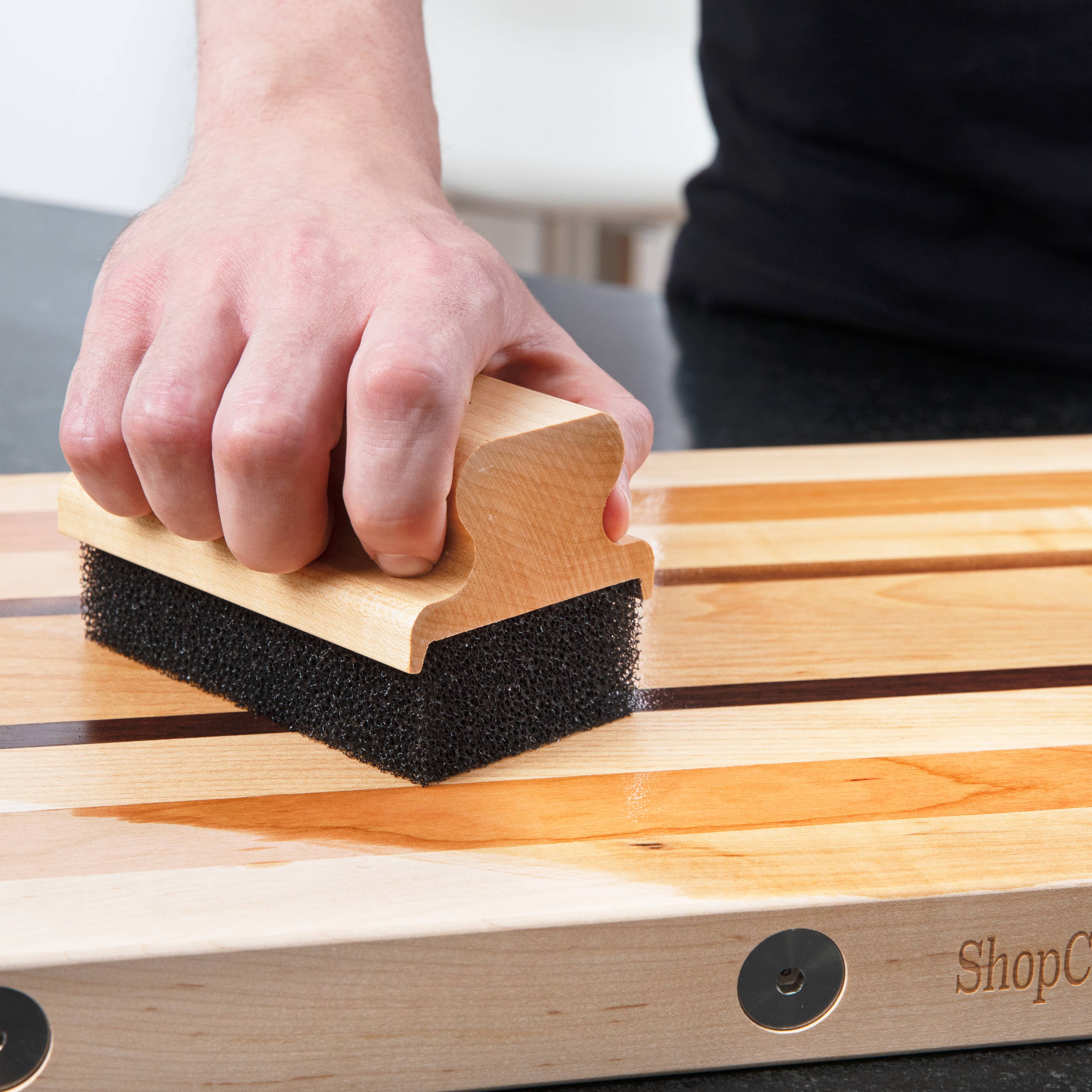 CLARK'S - Wholesale Kitchen Tool/Gadget - CLARK'S Oil & Wax Large Block Applicator | USA Maple5