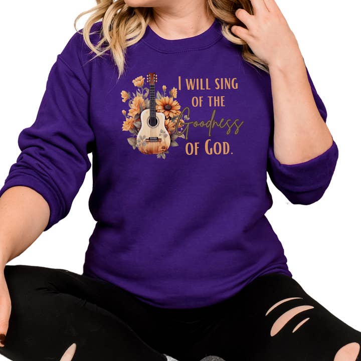 Goodness of God Christian Sweatshirt for wholesale by Love Ann Joy Apparel, LLC