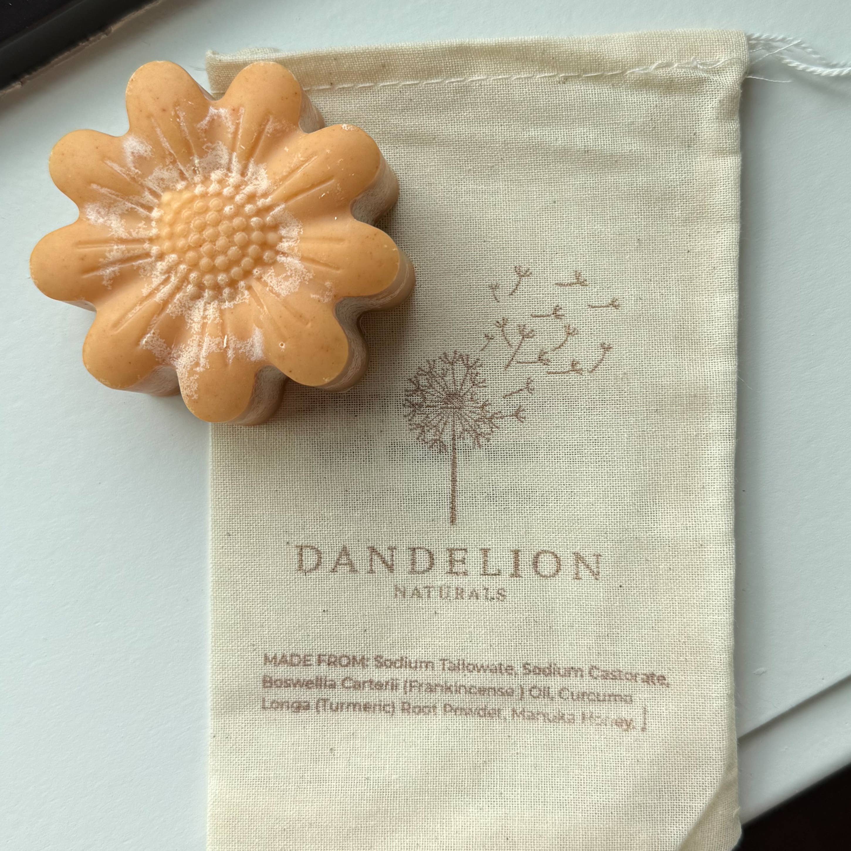 Dandelion Naturals - Wholesale Bar Soap - Honey Turmeric Tallow Face Bar Soap with Frankincense8