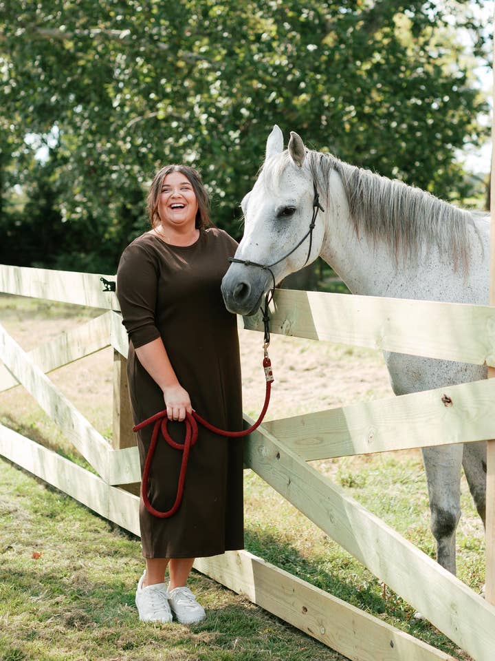 The Main Street Exchange - Wholesale Dress - Women's - 'Constance' 3/4 Sleeve Ribbed Midi Dress FINAL SALE1