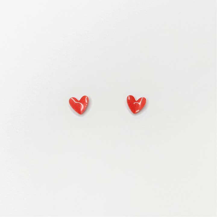 La Petite Épicerie - Wholesale Ear Jackets/Climbers - Porcelain earrings - Heart2
