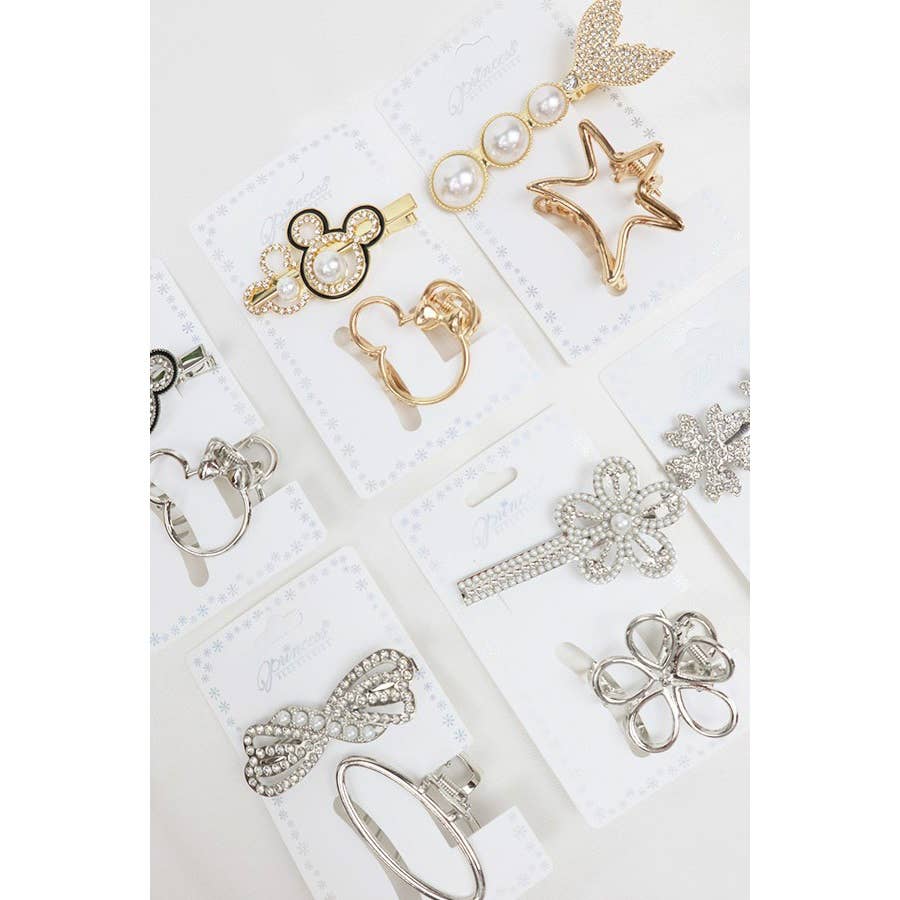 MÉLANGER LA COULEUR Ensemble de pinces à cheveux au design varié en vente sur Faire4