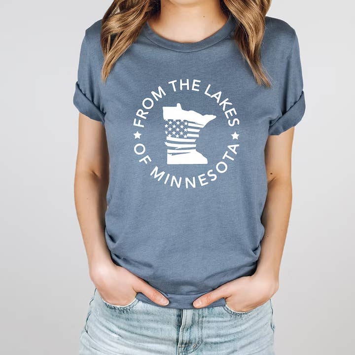 From the Lakes of Minnesota Shirt for wholesale by Small Town Clothing Company