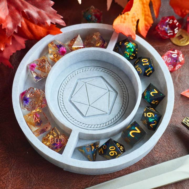 Minva Tabletop Design Co - Wholesale Dice - D20 Round DnD Dice Tray3