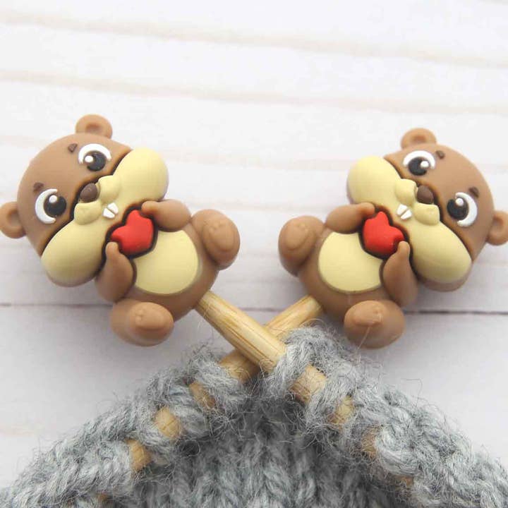 Lovely Beaver | Stitch Stoppers for wholesale by Fox & Pine Stitches