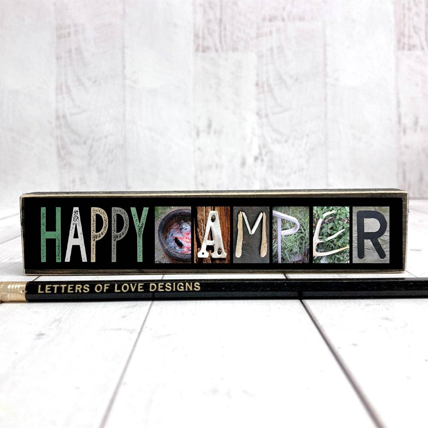 Letters Of Love Designs - Wholesale Sign - Happy Camper Sign, Camping Gift, Gifts for Campers Art2