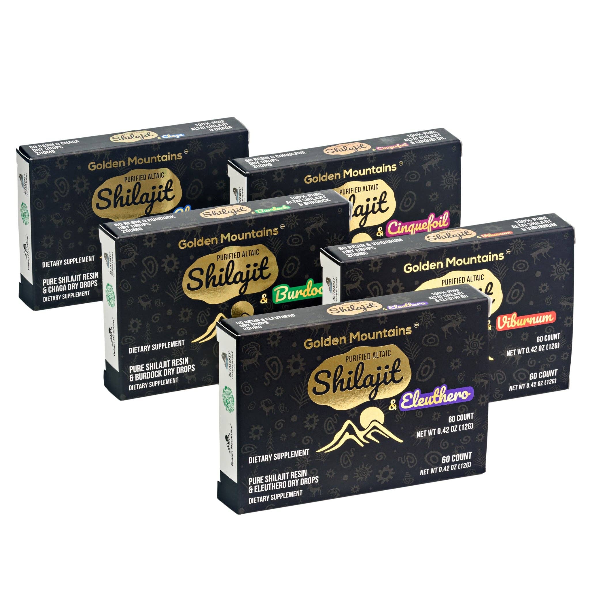 SiberianGreen - Wholesale Oral supplement/vitamin - Siberian Green Pure Altai Shilajit Resin w Eleuthero Ginseng Extract – 180 Dry Drops (3-Pack)8