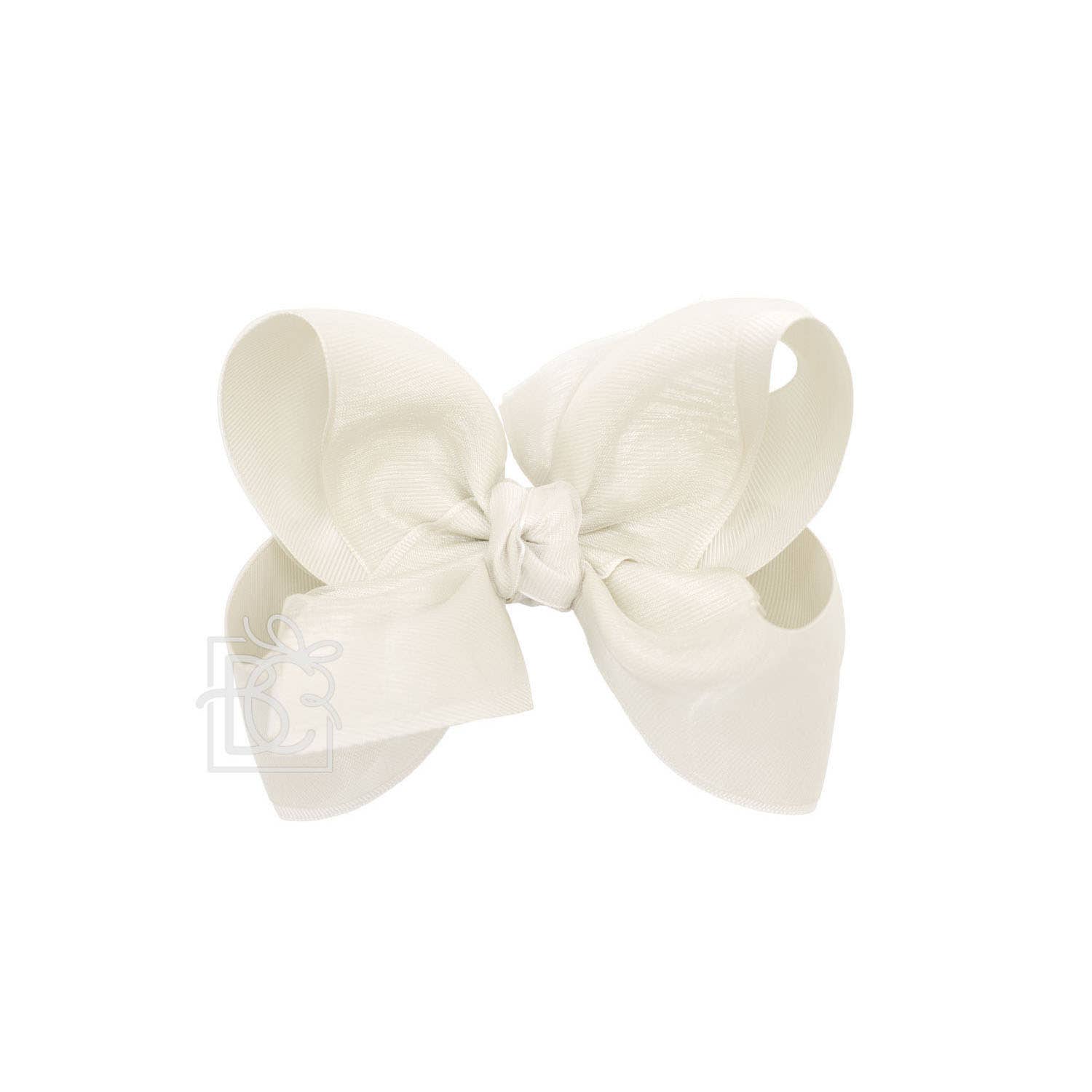 Beyond Creations, LLC – wholesale Hair bow – Kids – LAYERED ORGANZA/GROSGRAIN BOW ON CLIP36