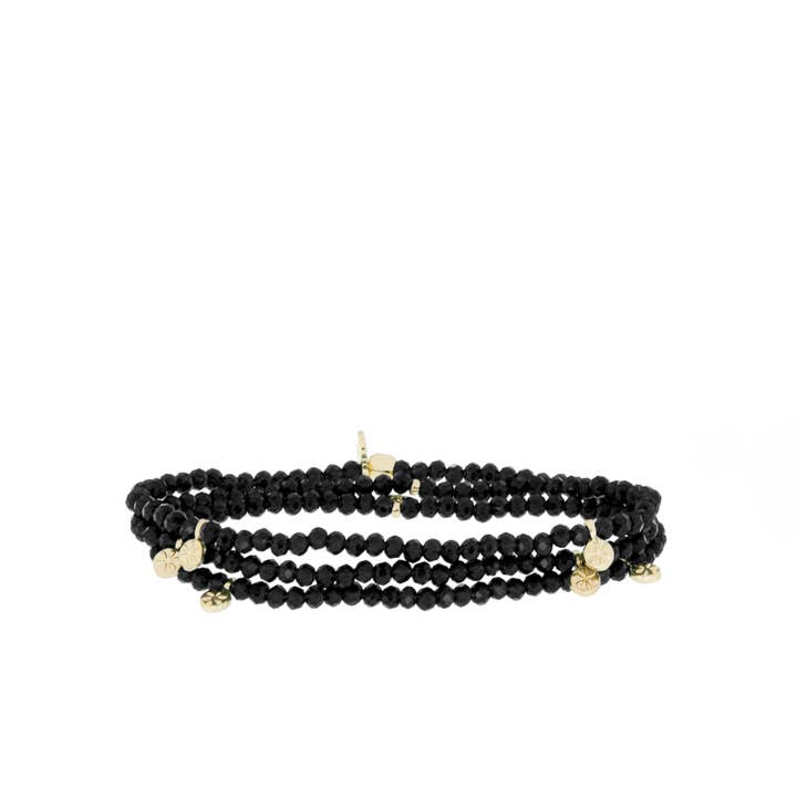 Marlyn Schiff - Wholesale Beaded Bracelet - mini disc stretch wrap