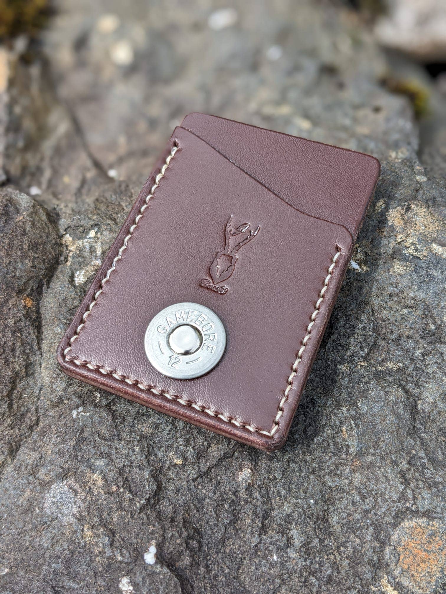 J Boult Designs - Wholesale Wallet - Men's - Upcycled Leather Card Wallet — Shotgun Cartridge, Handmade Country Gift2