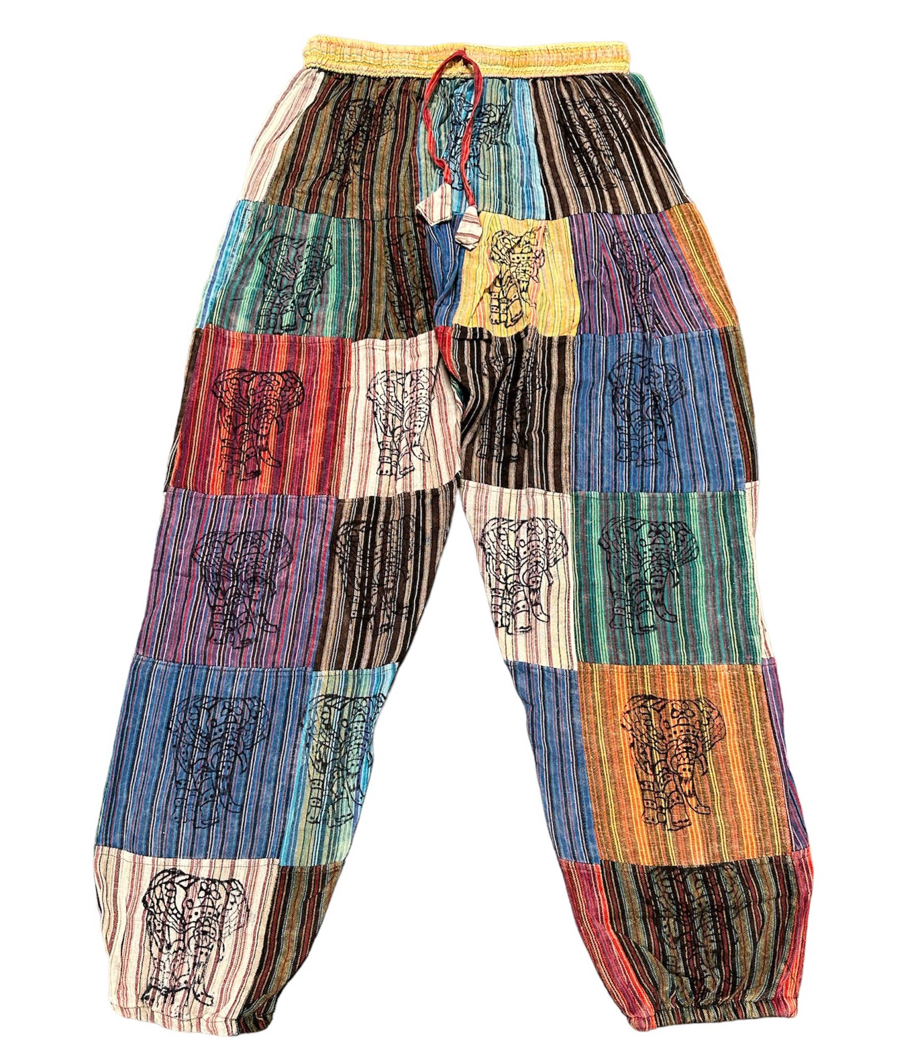 Rising International Inc - Vente Pantalon – femme - Pantalon de yoga en coton à imprimé éléphant DI870